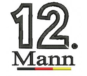 Stickdatei -  Fußball 12. Mann